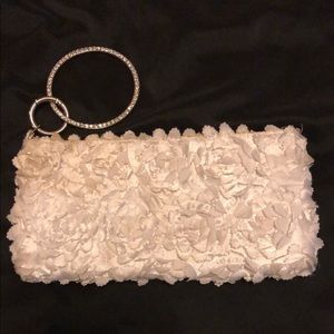 White Rose Wristlet
